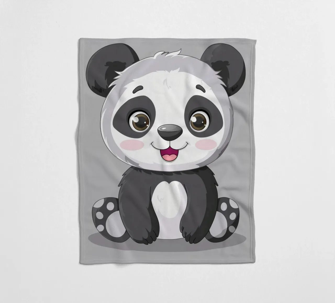 Panda Cuddle fleece blanket by DesignDoodle