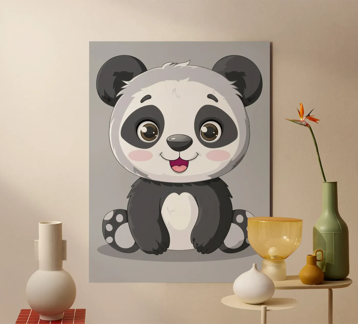Coccole al panda alluminio dibond da DesignDoodle