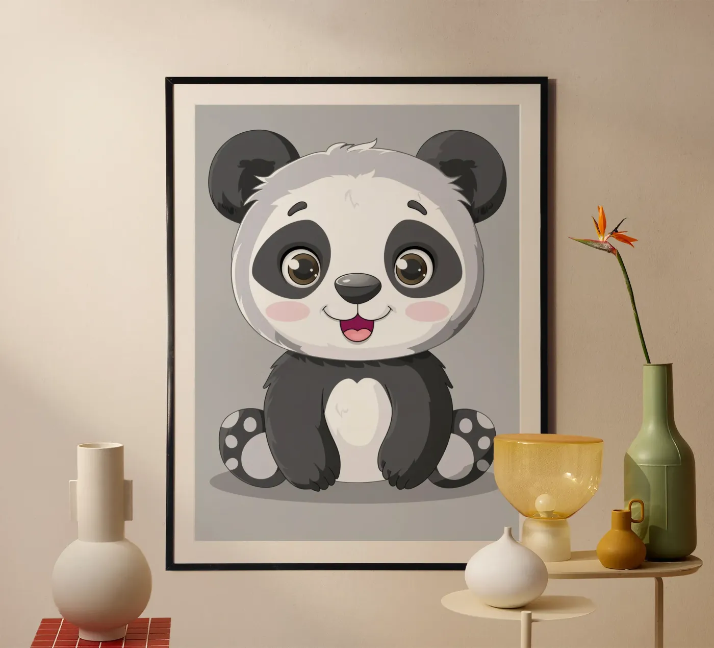 Panda Cuddle poster by DesignDoodle