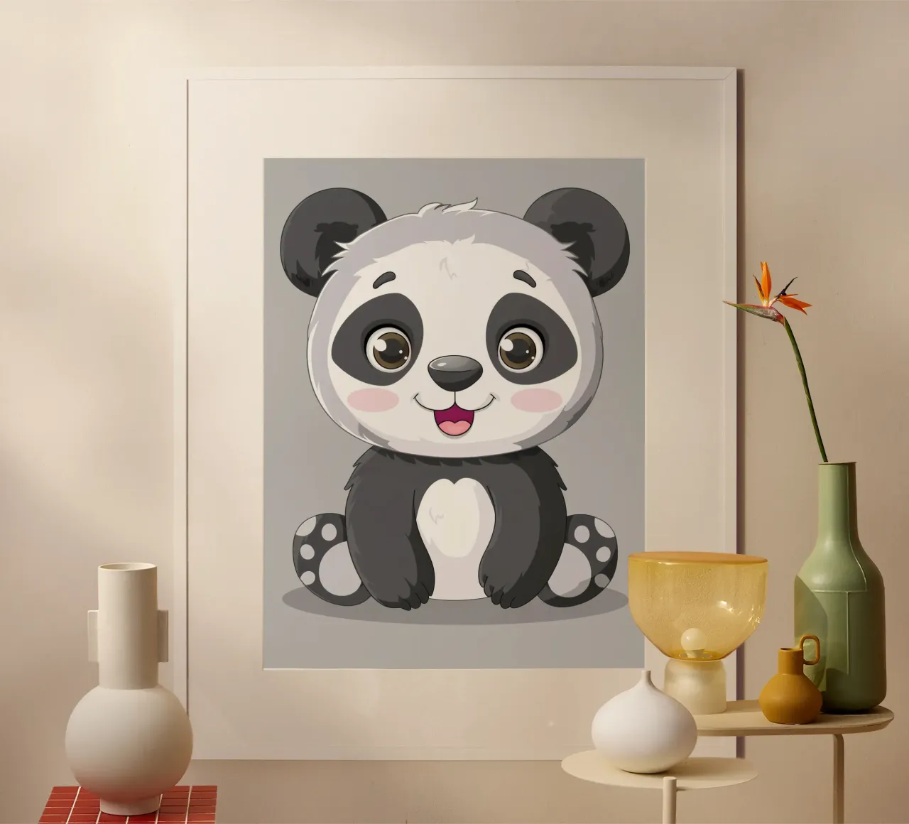Panda Cuddle poster by DesignDoodle