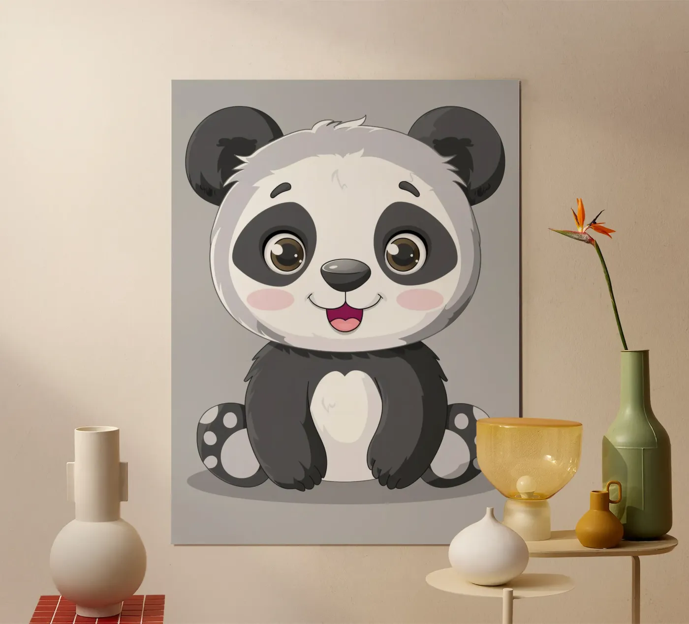Panda Cuddle poster by DesignDoodle