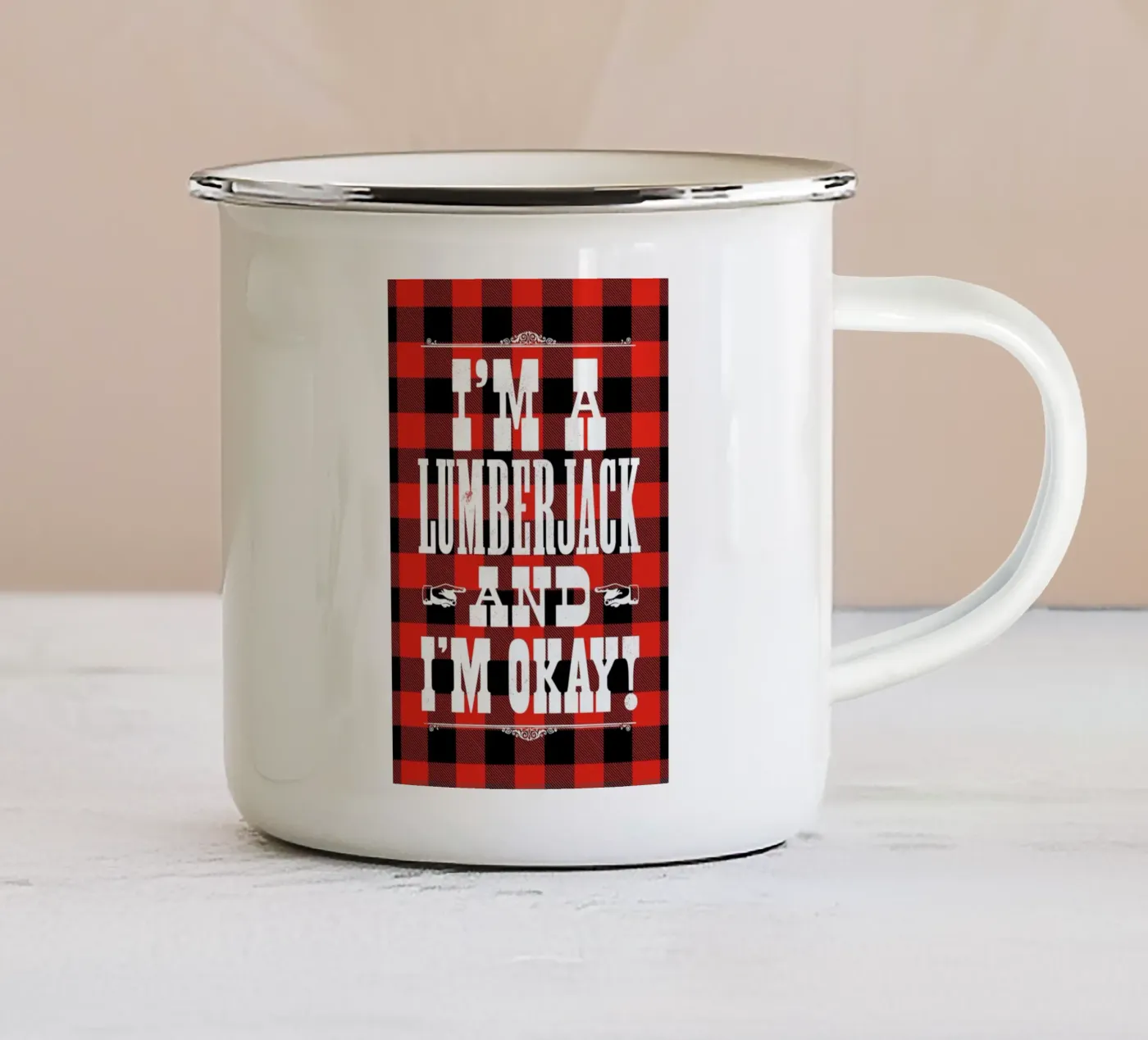 MONTY PYTHON enamel mug by The Indoor Type