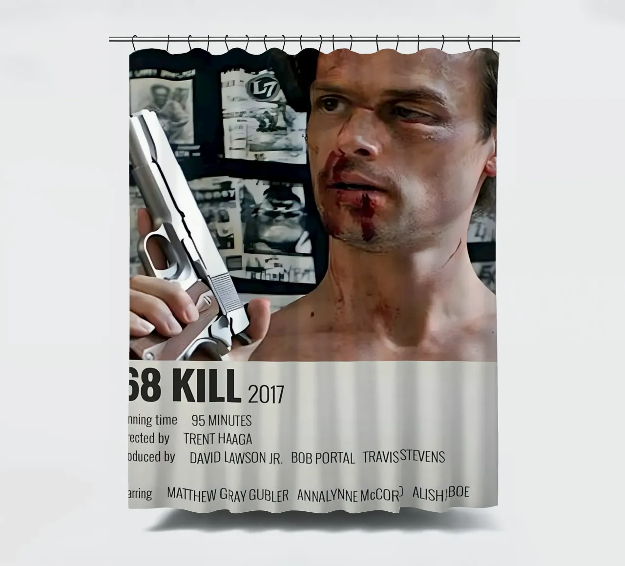 68 KILL 2017 shower curtain by MVFminimalist