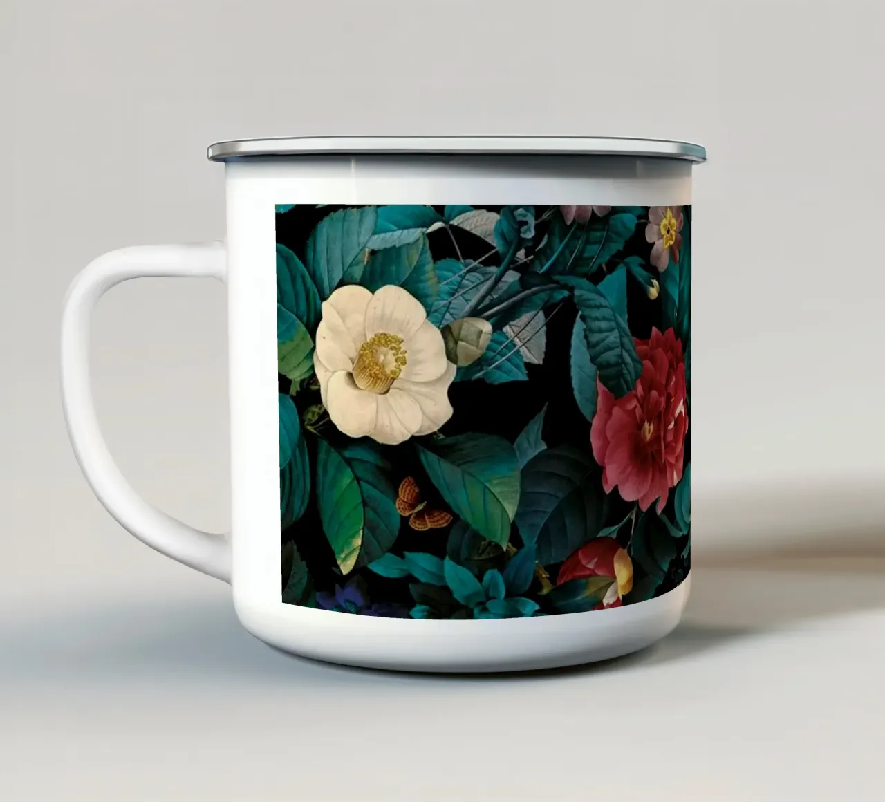 Night Garden XXV enamel mug by burcukorkmazyurek
