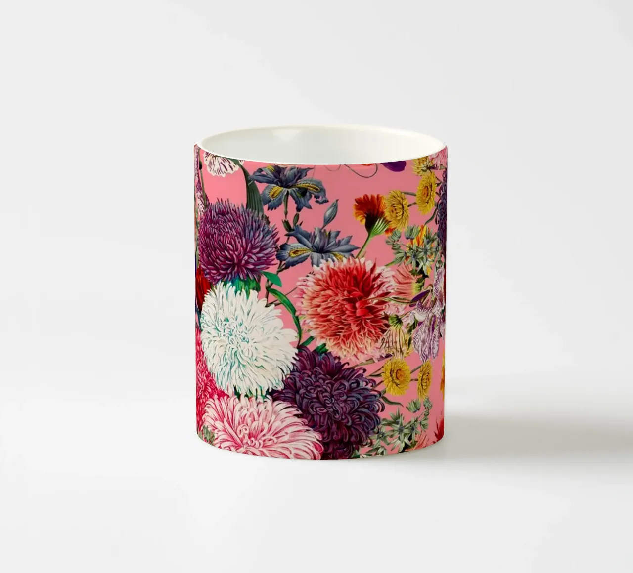 Floral Pink Pattern tazza in ceramica da burcukorkmazyurek