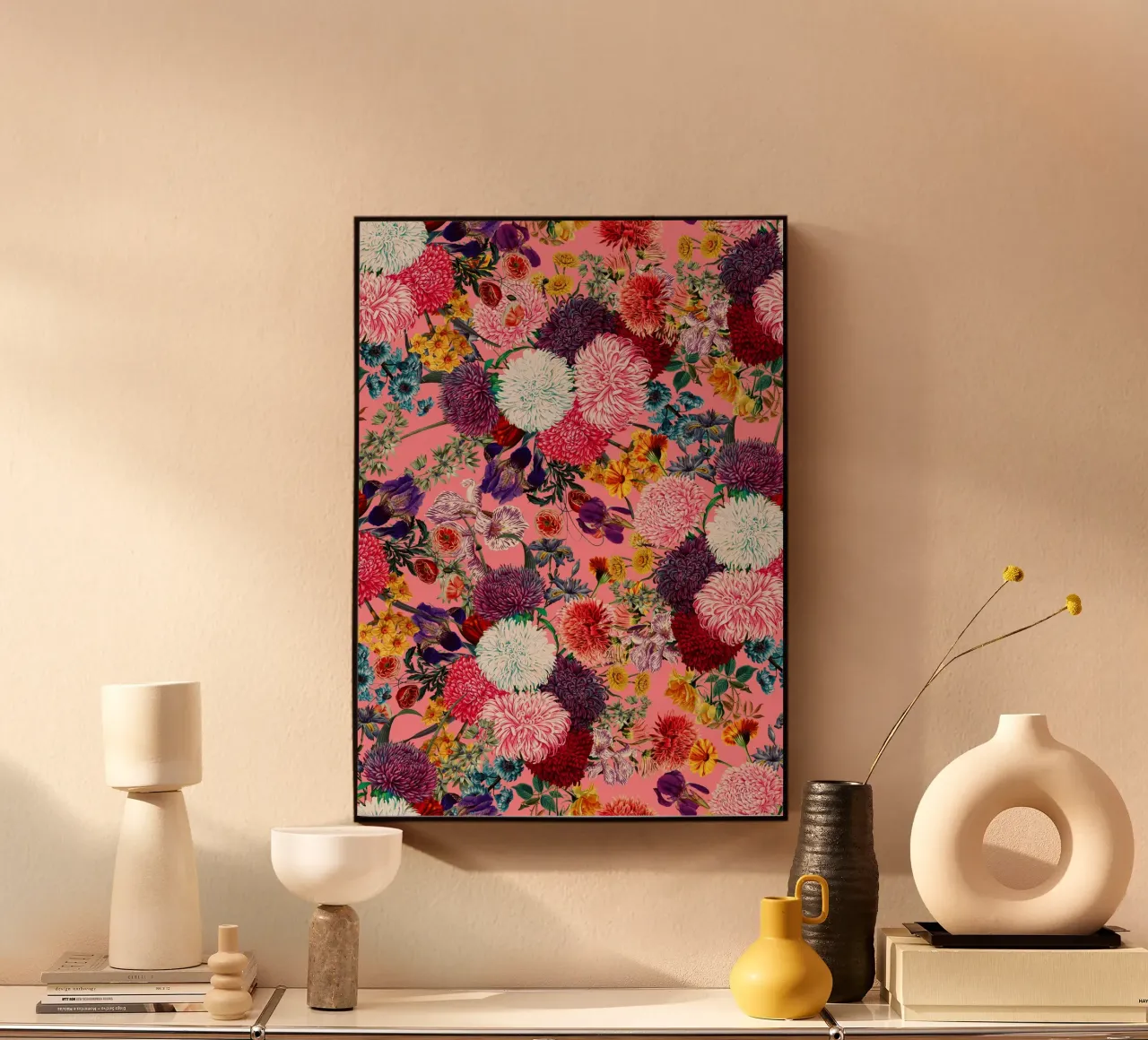 Floral Pink Pattern plexiglass da burcukorkmazyurek