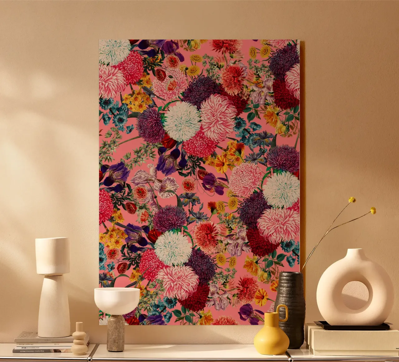 Floral Pink Pattern plexiglass da burcukorkmazyurek