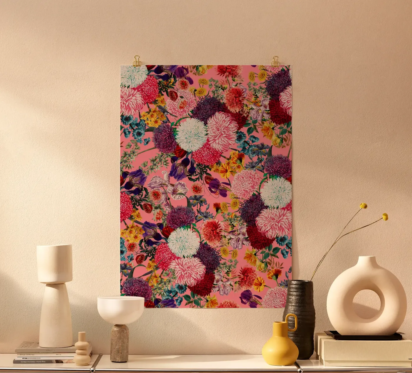 Floral Pink Pattern poster da burcukorkmazyurek