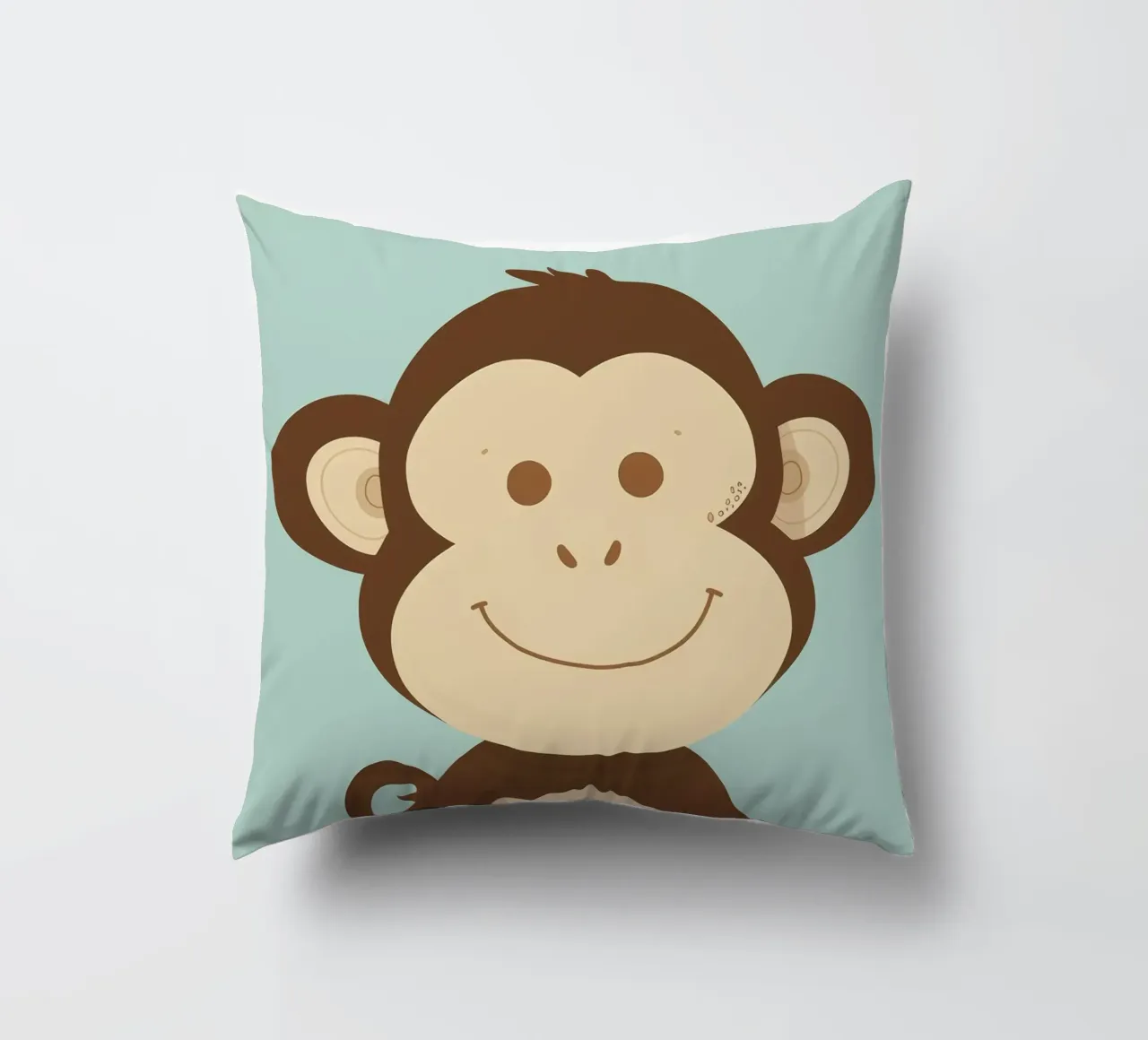 Scimmia felice cuscino da DesignDoodle