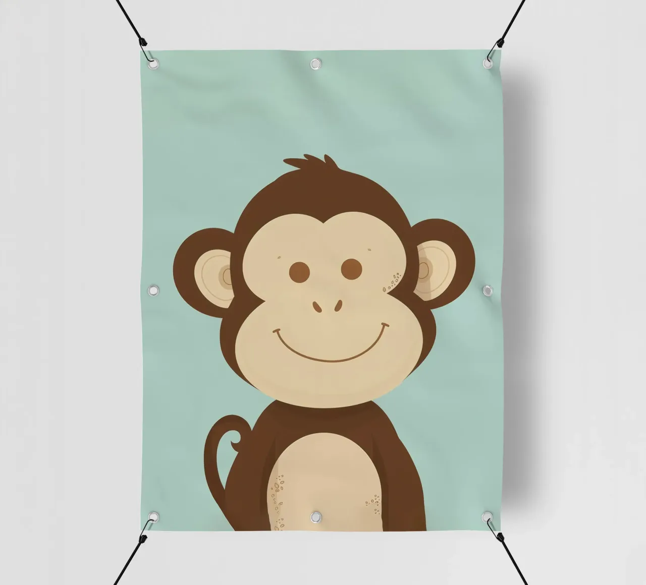 Scimmia felice telo in pvc da DesignDoodle