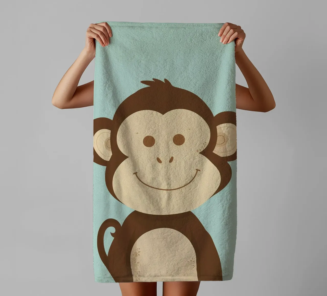 Scimmia felice asciugamano da bagno da DesignDoodle