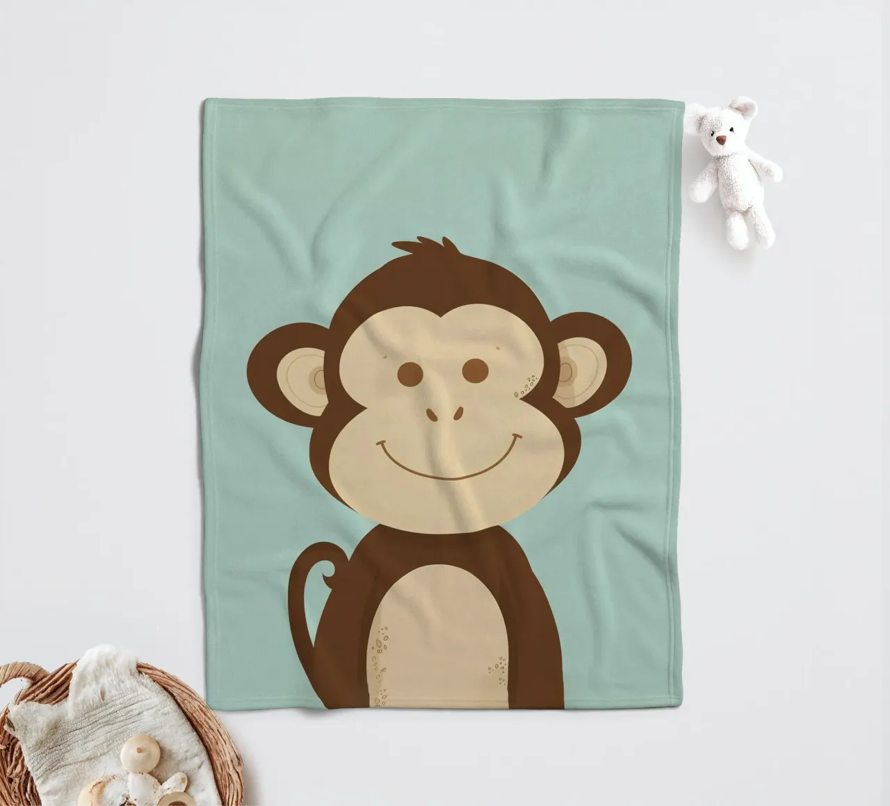 Scimmia felice coperta in pile da DesignDoodle