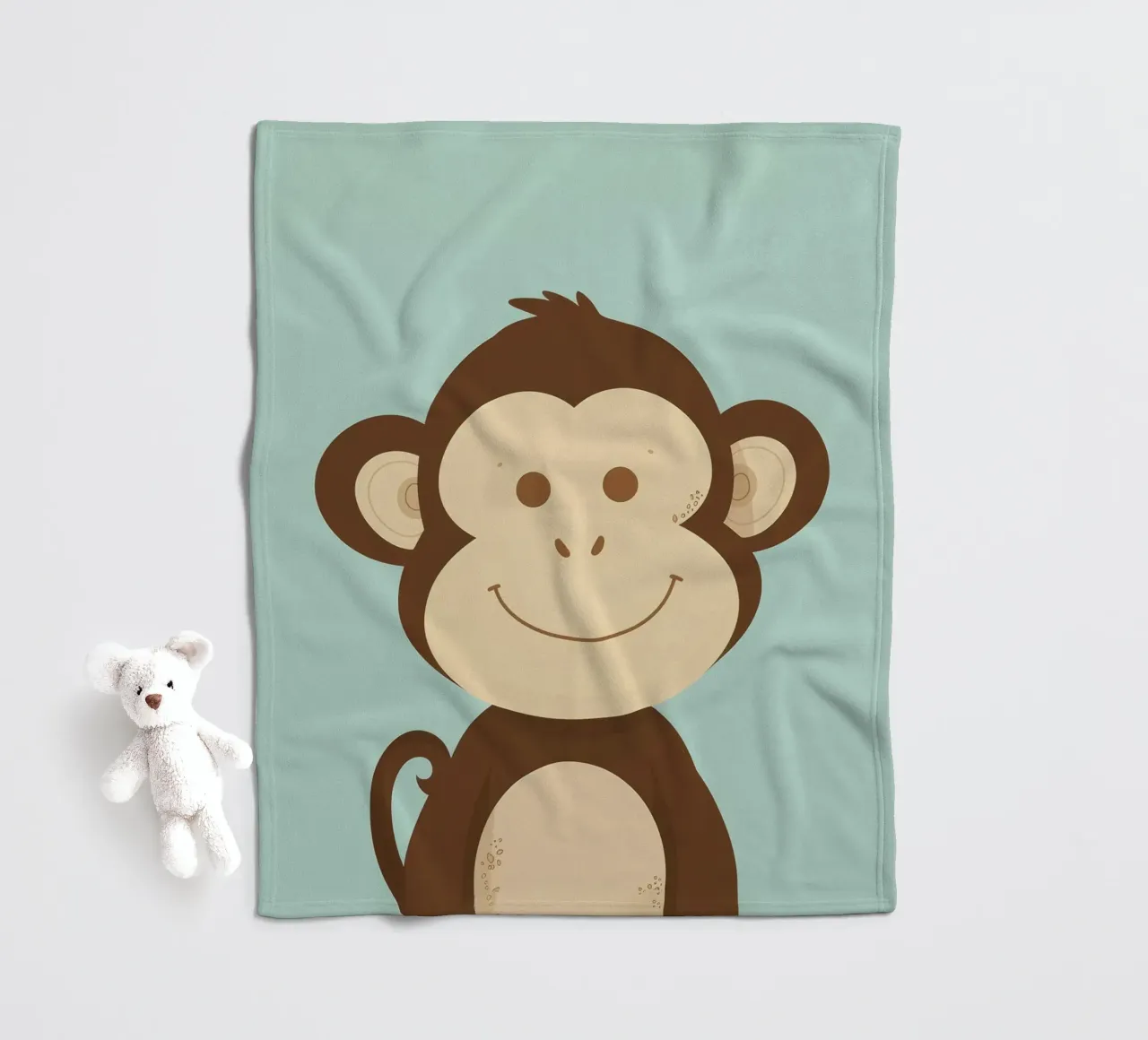 Scimmia felice coperta in pile da DesignDoodle