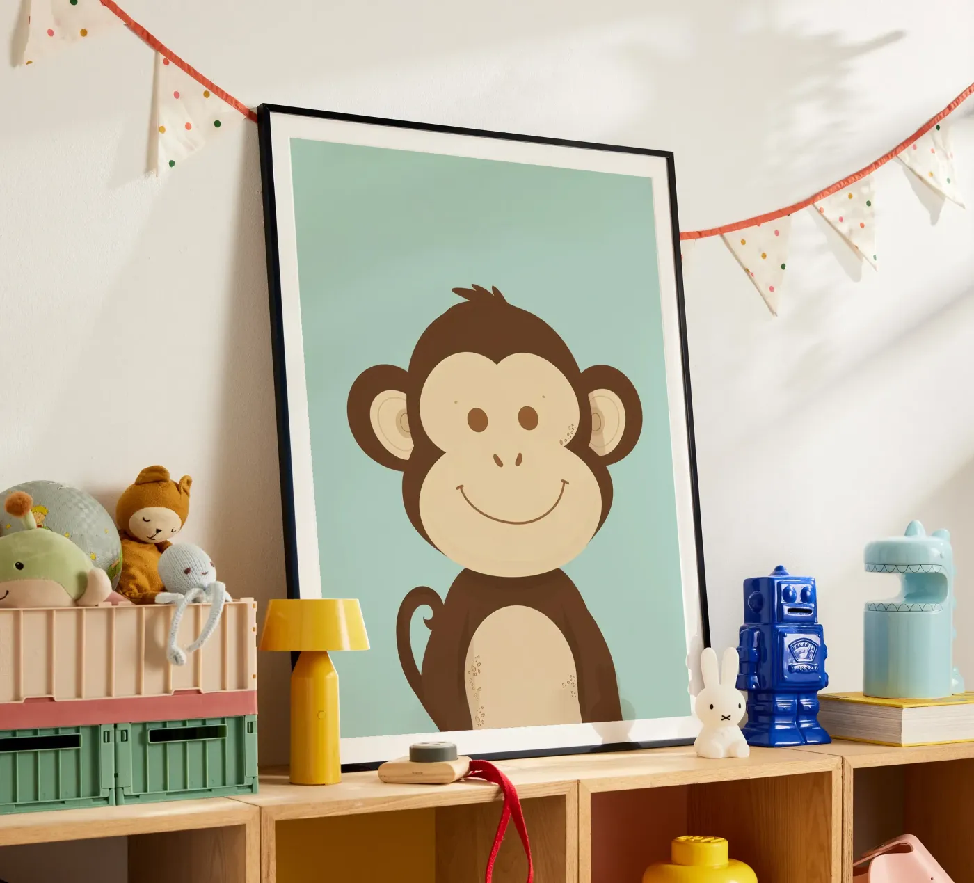 Happy Monkey poster by DesignDoodle