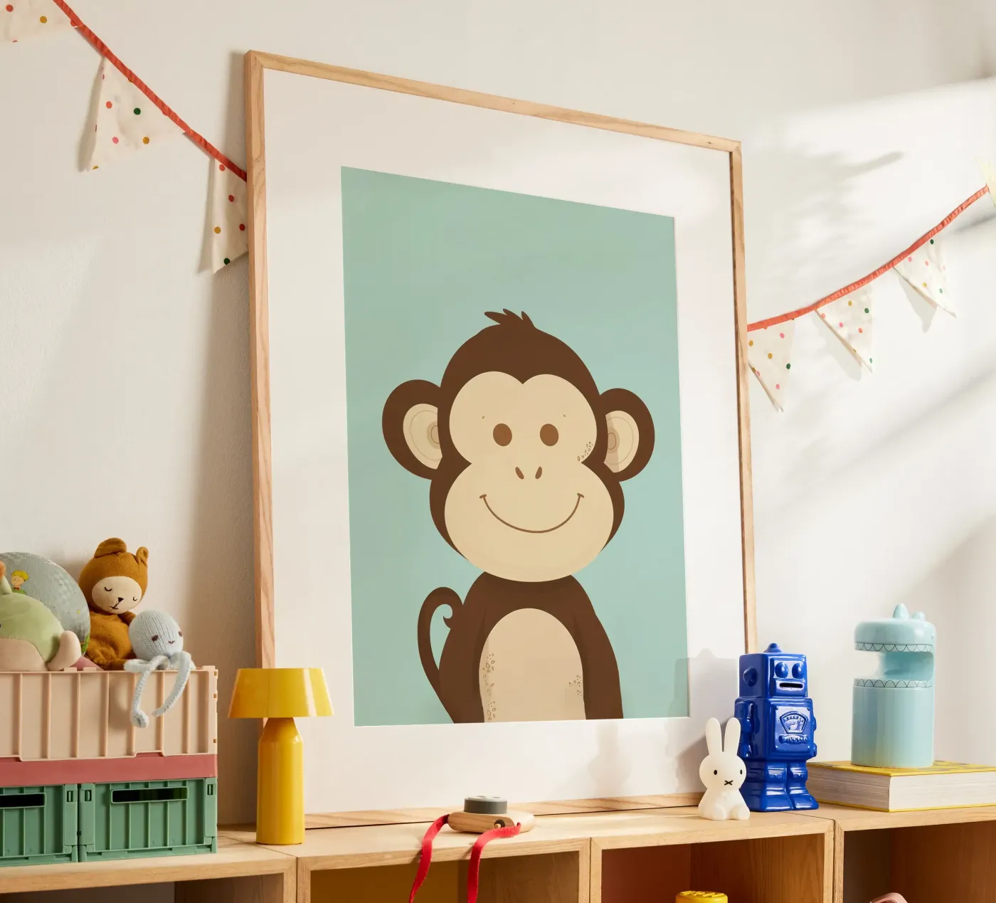 Happy Monkey poster by DesignDoodle