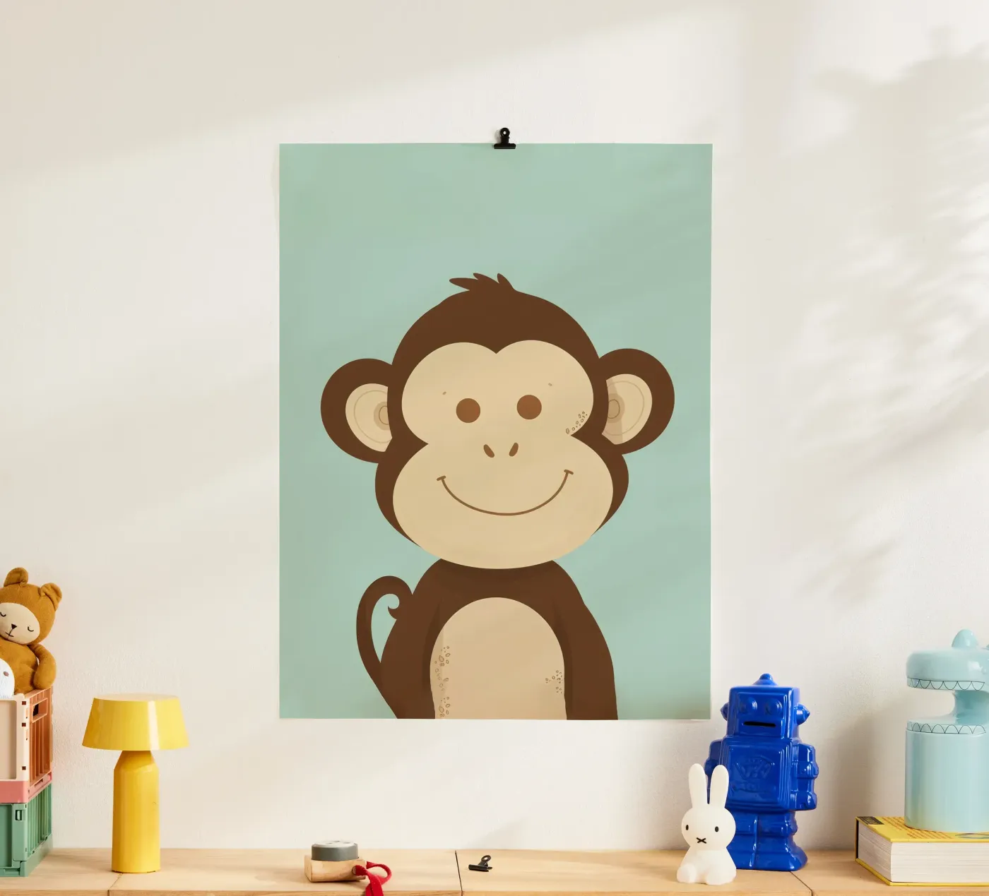 Happy Monkey poster by DesignDoodle