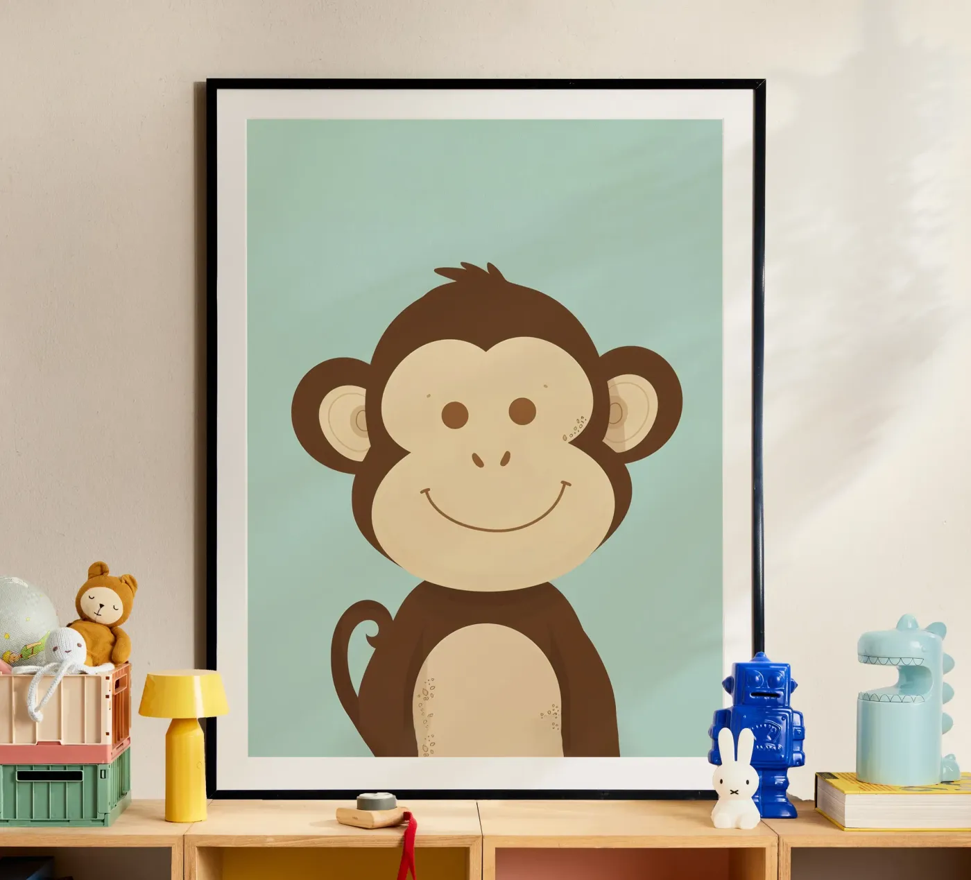 Happy Monkey poster by DesignDoodle