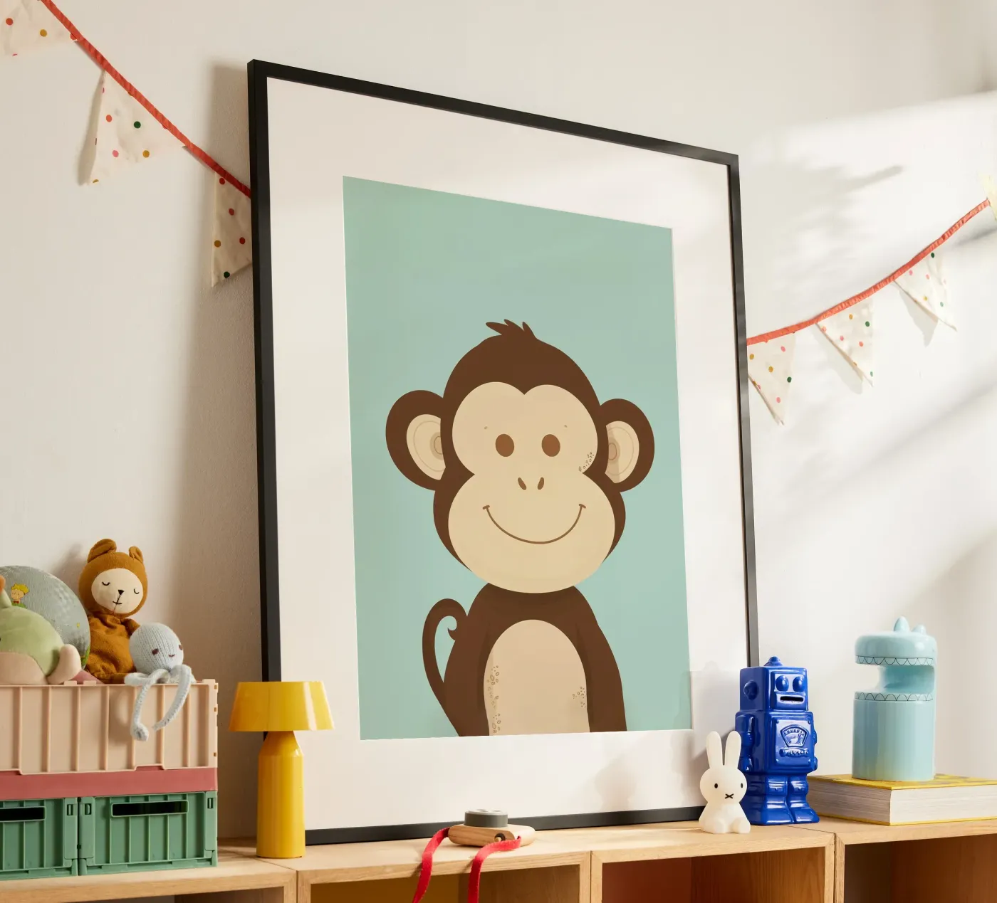 Happy Monkey poster by DesignDoodle