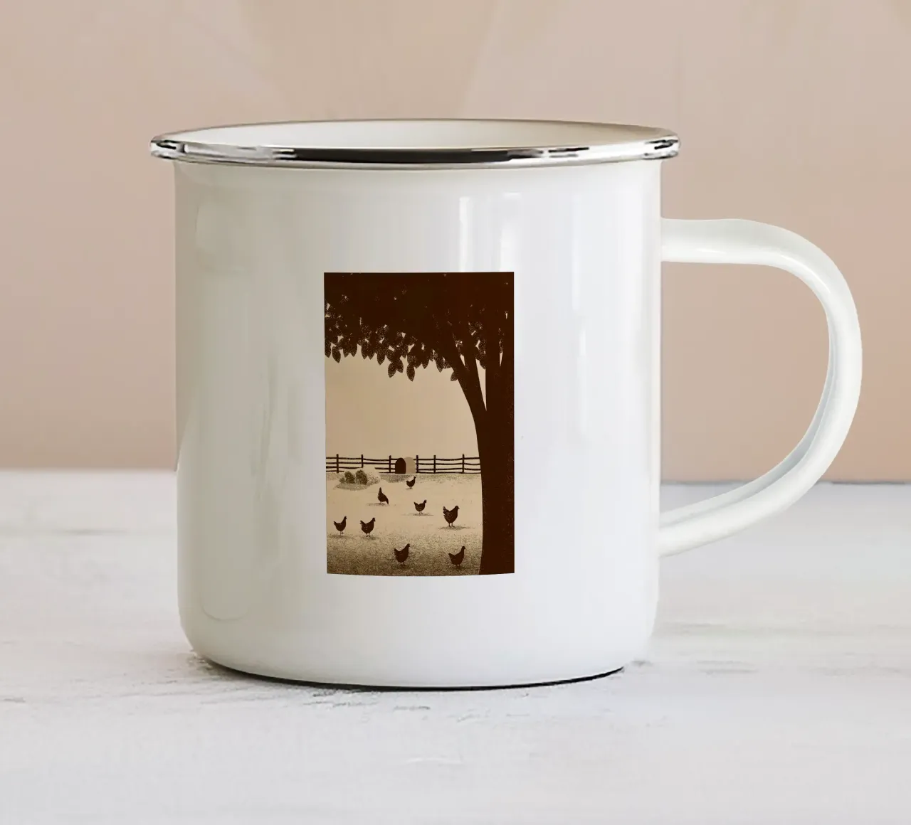 Fattoria dei polli tazza in smalto da SOUL SHOP