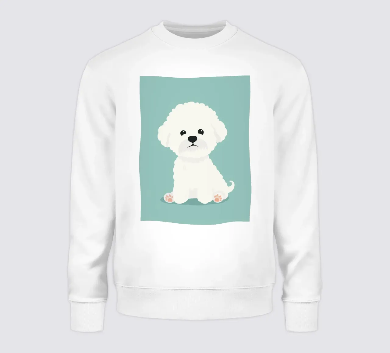 Un Bichon Frise soffice e coccoloso felpa da DesignDoodle