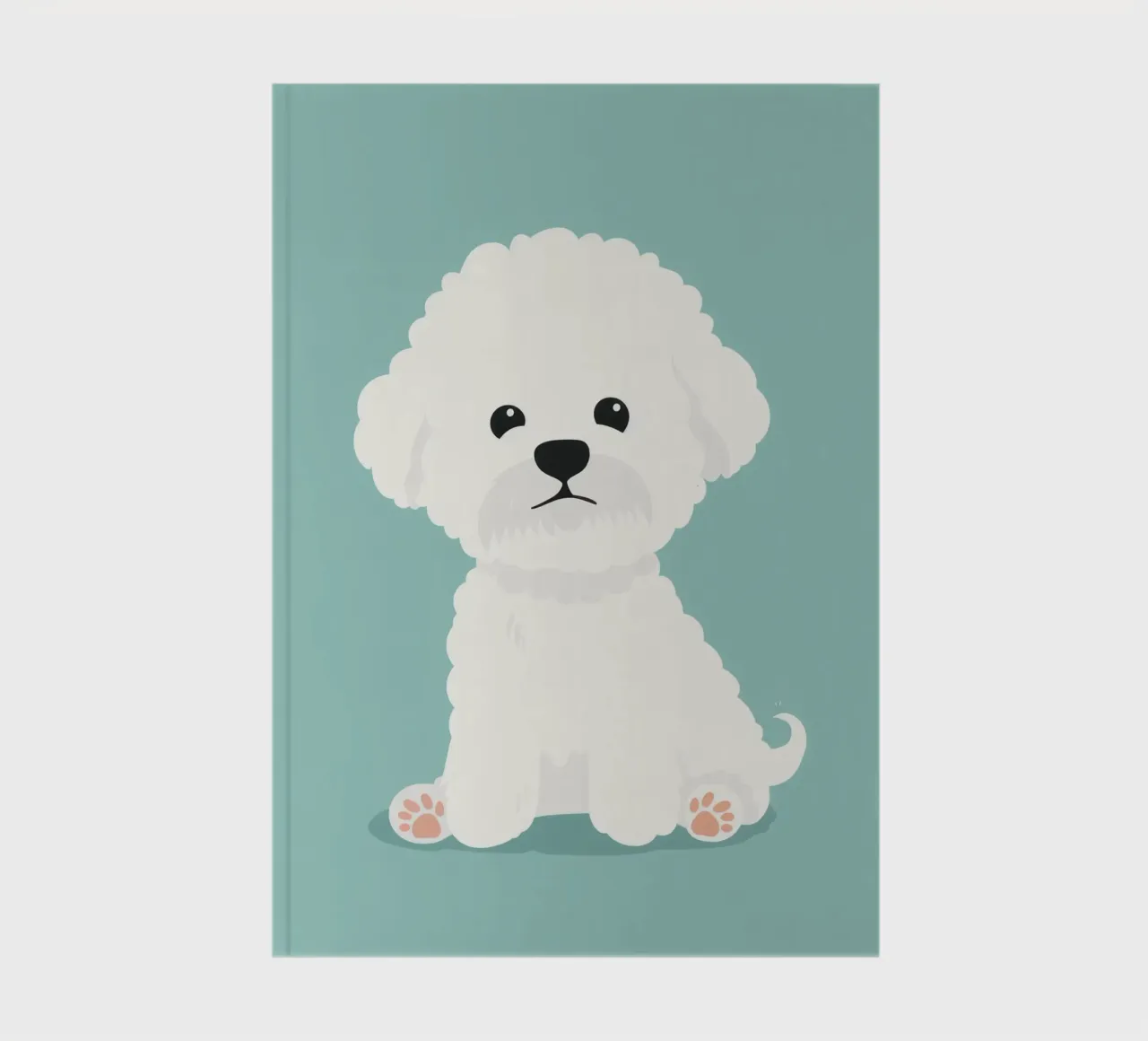 Fluffy and cuddly Bichon Frise notebook by DesignDoodle