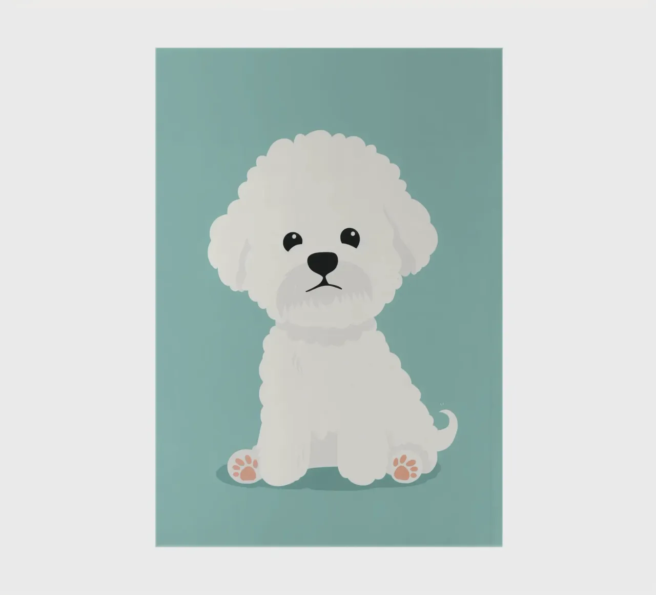 Fluffy and cuddly Bichon Frise notebook by DesignDoodle