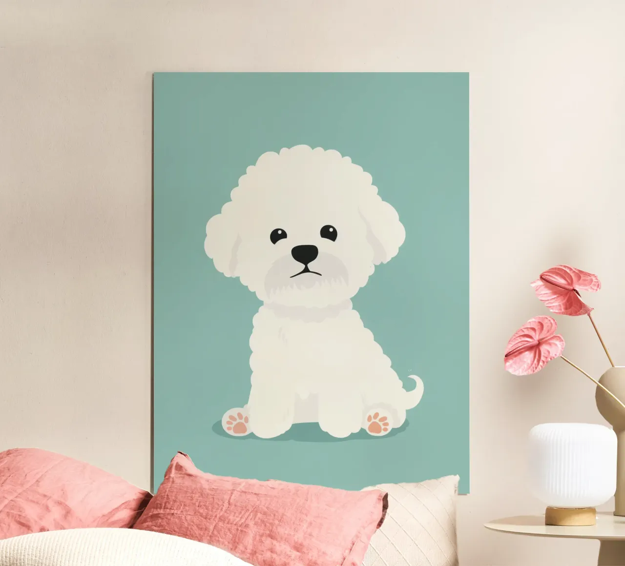 Un Bichon Frise soffice e coccoloso carta hahnemühle da DesignDoodle