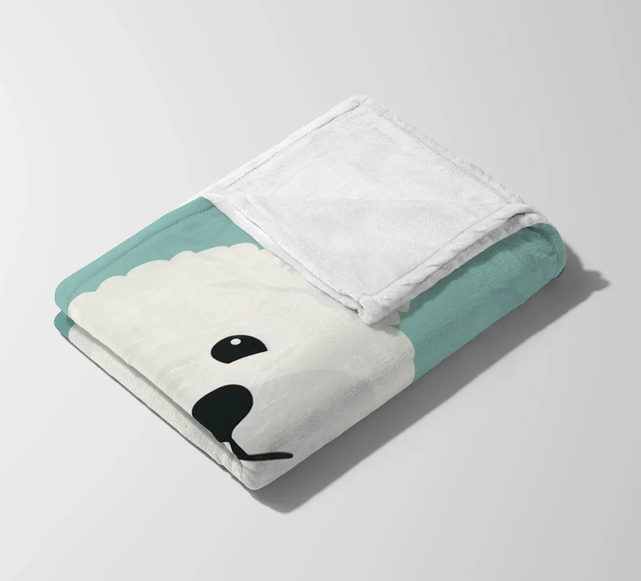 Un Bichon Frise soffice e coccoloso coperta in pile da DesignDoodle