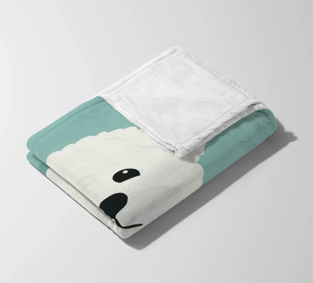 Un Bichon Frise soffice e coccoloso coperta in pile da DesignDoodle