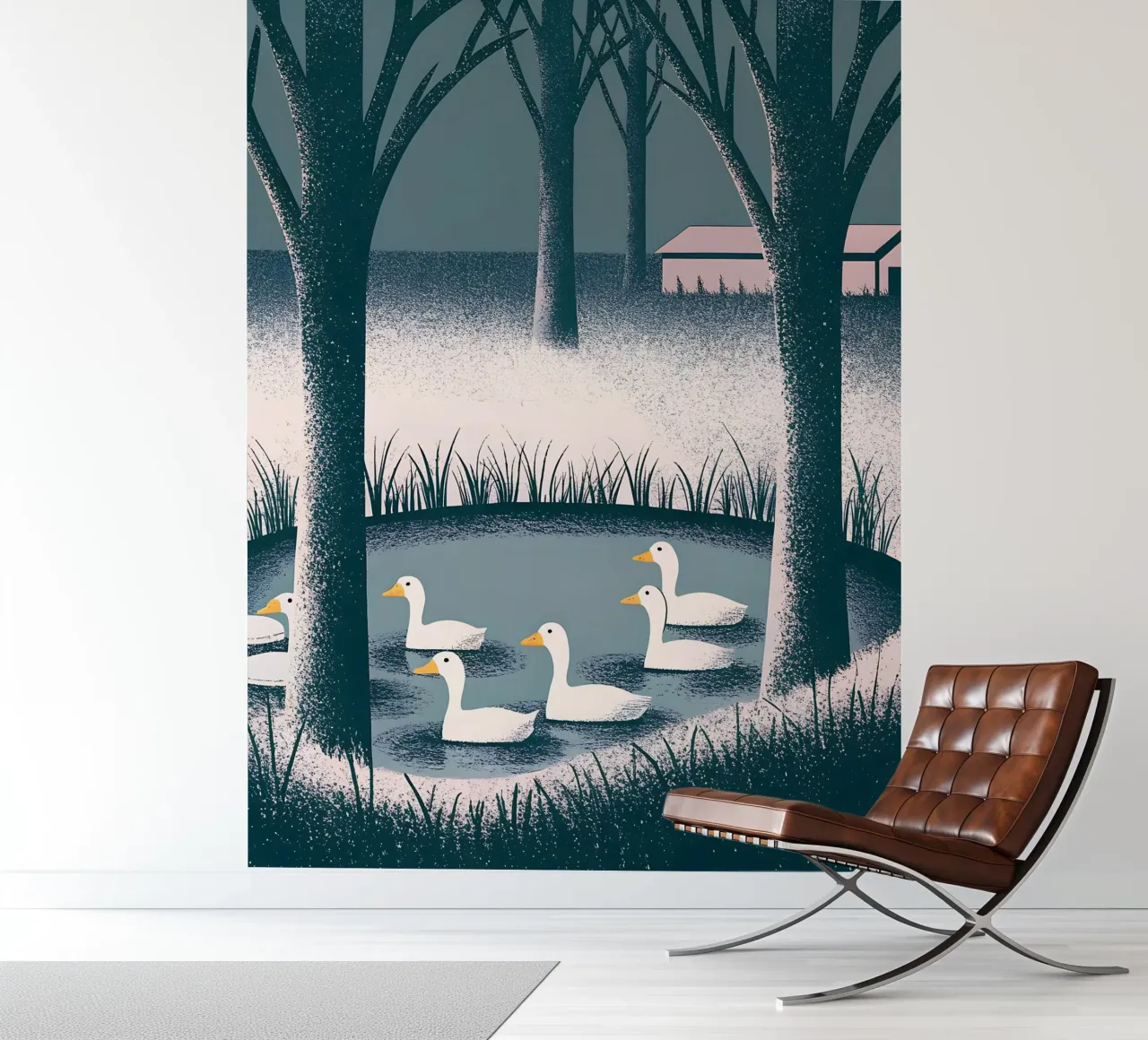 Duck Swim photo wallpaper by SOUL SHOP