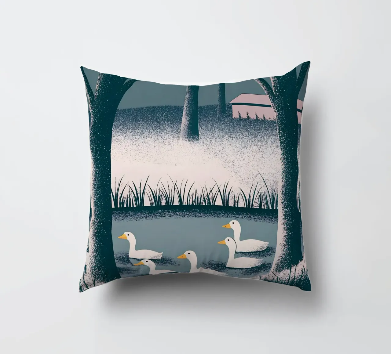 Duck Swim decorative cushion by SOUL SHOP