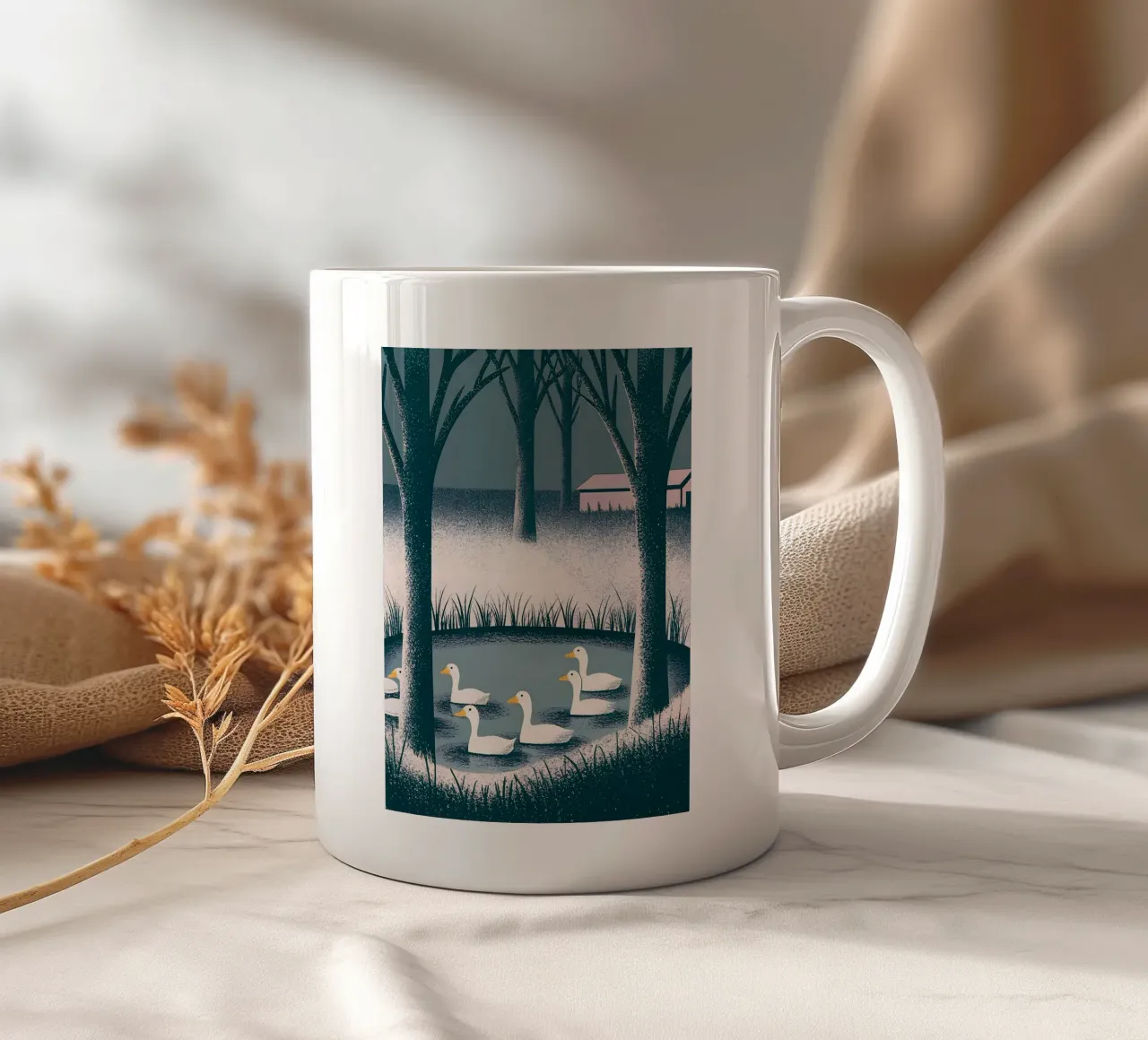 Nuotare con le anatre tazza in ceramica da SOUL SHOP