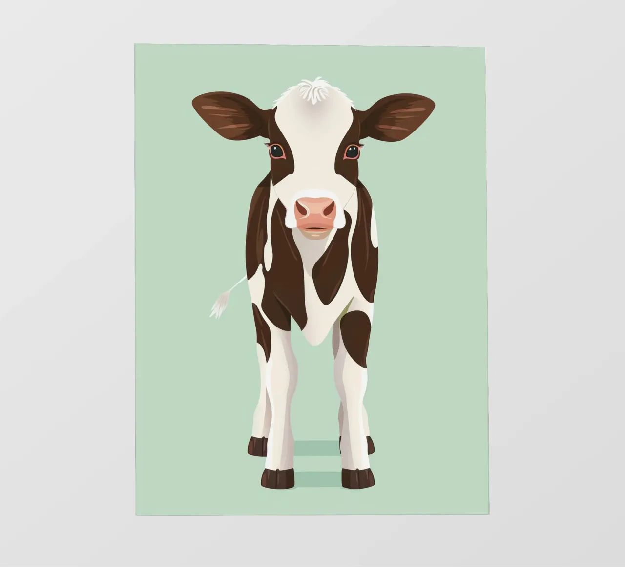 affascinante design di mucca con uno sguardo giocoso telo in pvc da DesignDoodle