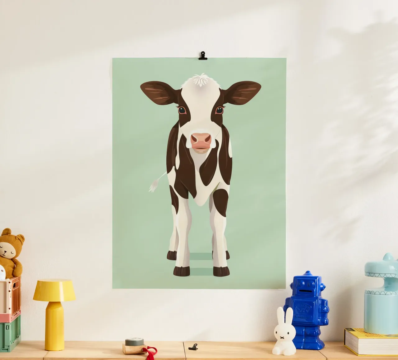 charming cow design with a playful gaze hahnemühle by DesignDoodle