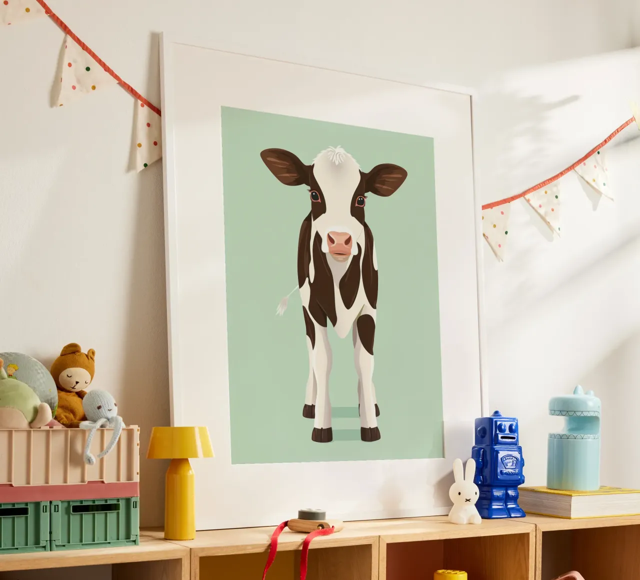 charming cow design with a playful gaze hahnemühle by DesignDoodle