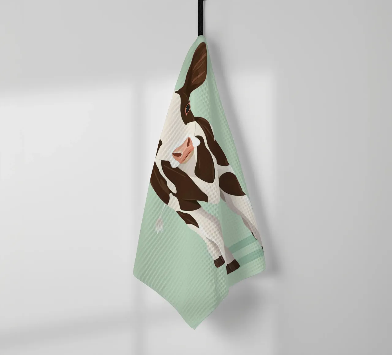 charmante vache à l'allure enjouée torchon de DesignDoodle