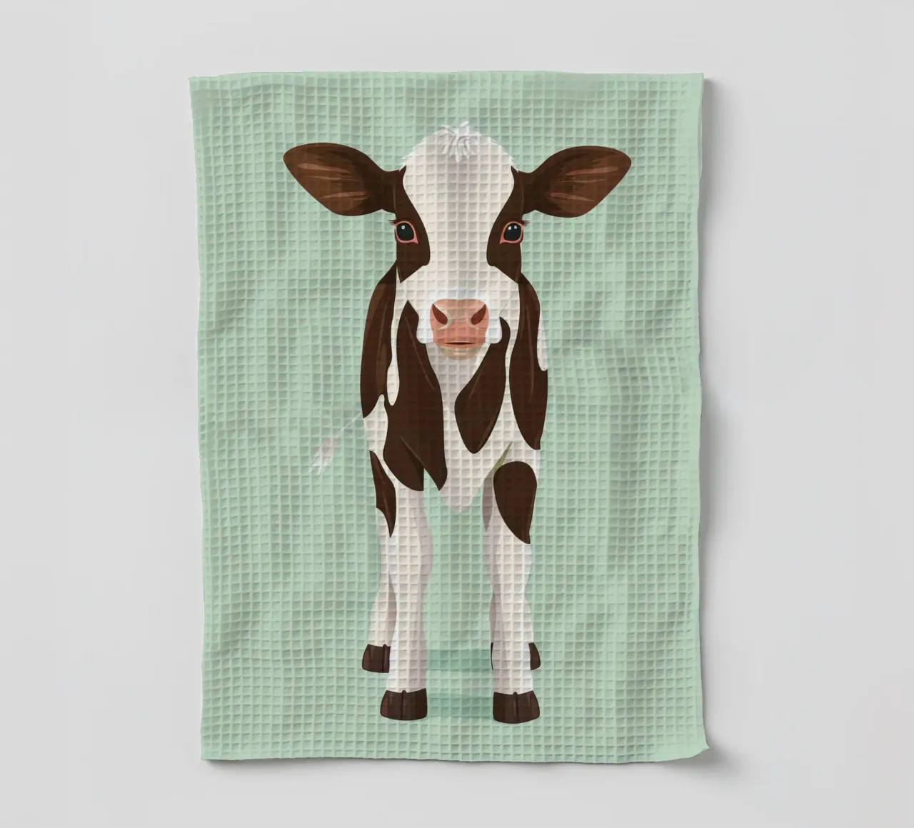 charmante vache à l'allure enjouée torchon de DesignDoodle