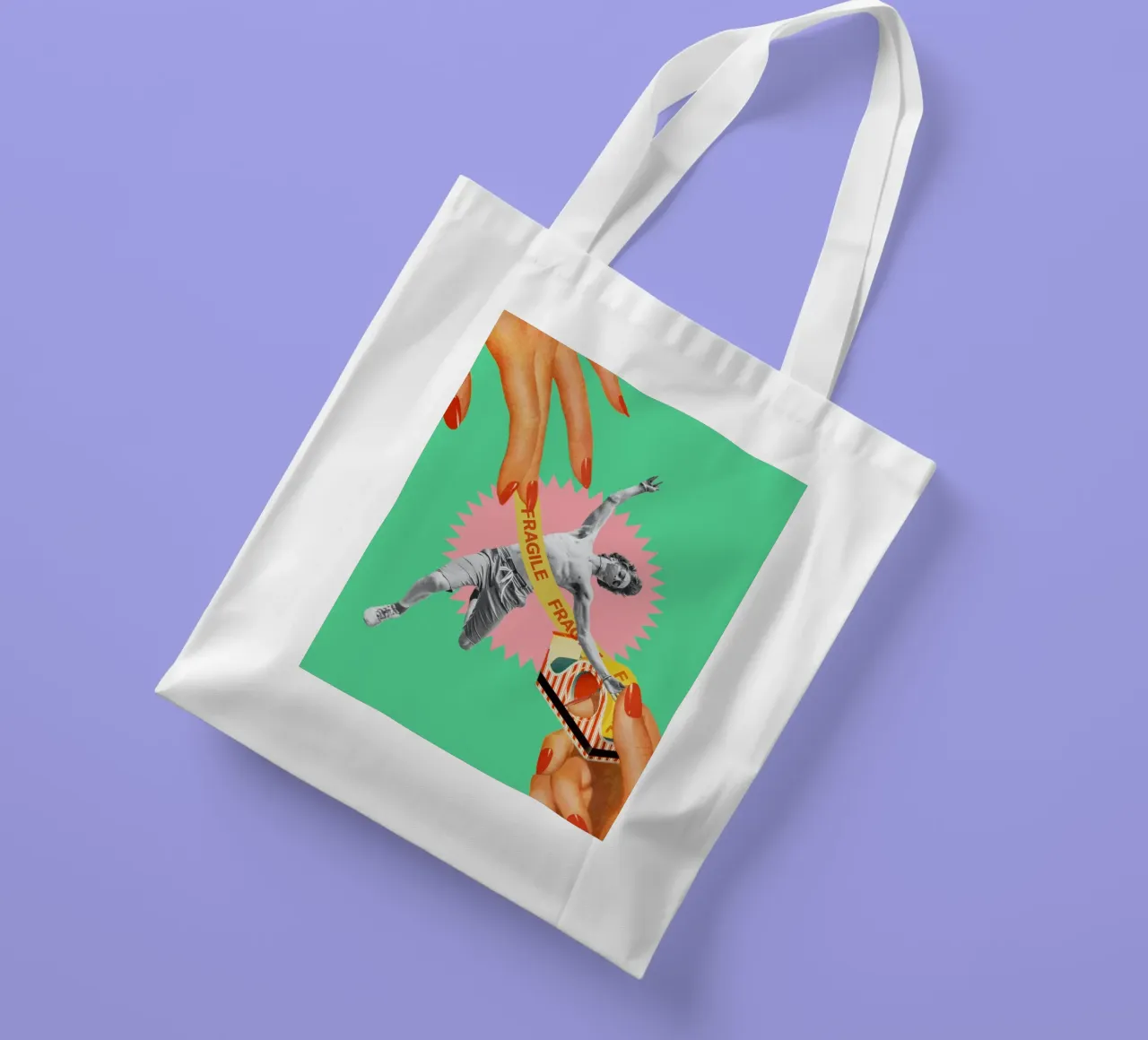 Fragile Masculinity borsa in juta da MsGonzalez