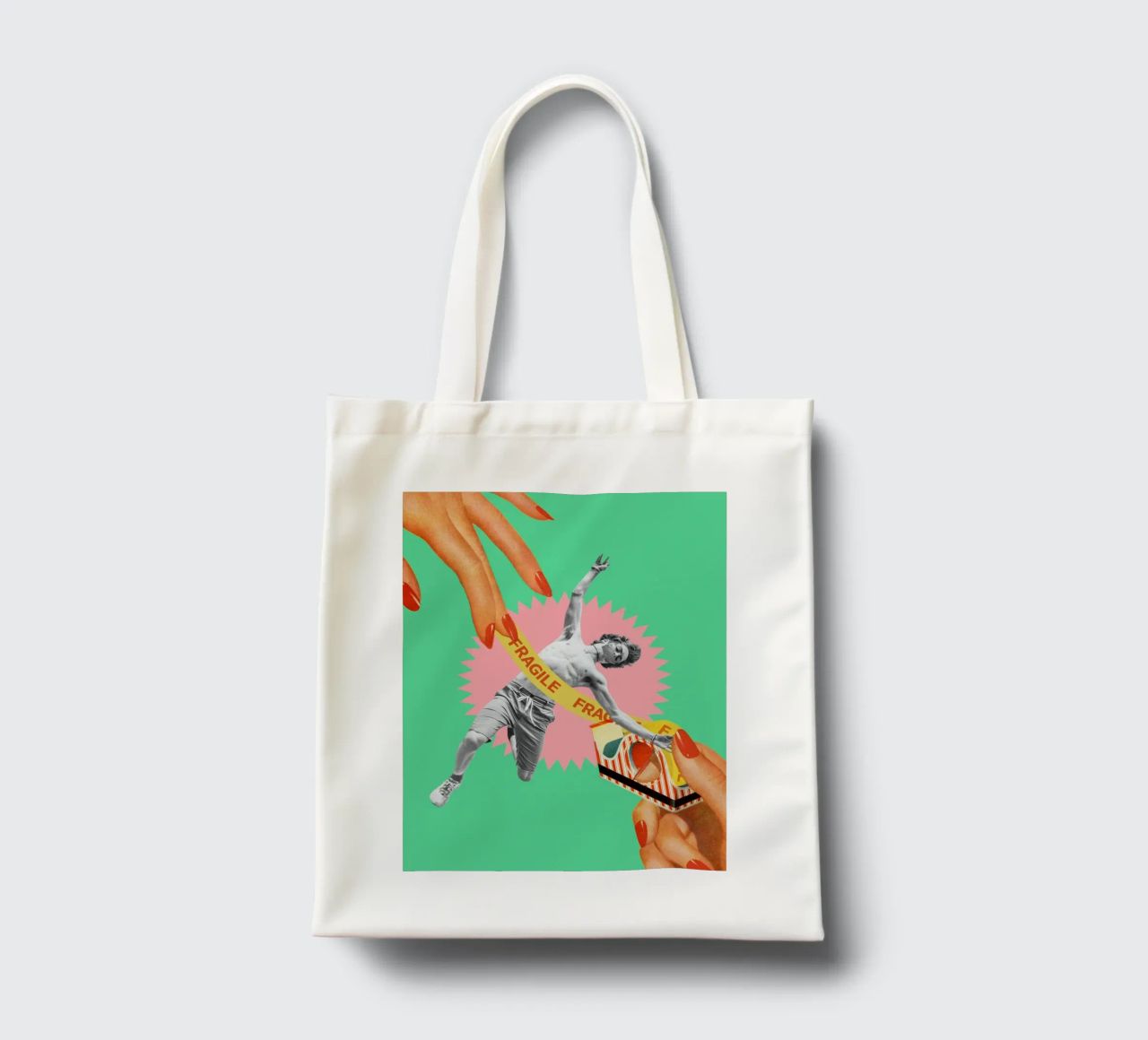 Fragile Masculinity borsa in juta da MsGonzalez