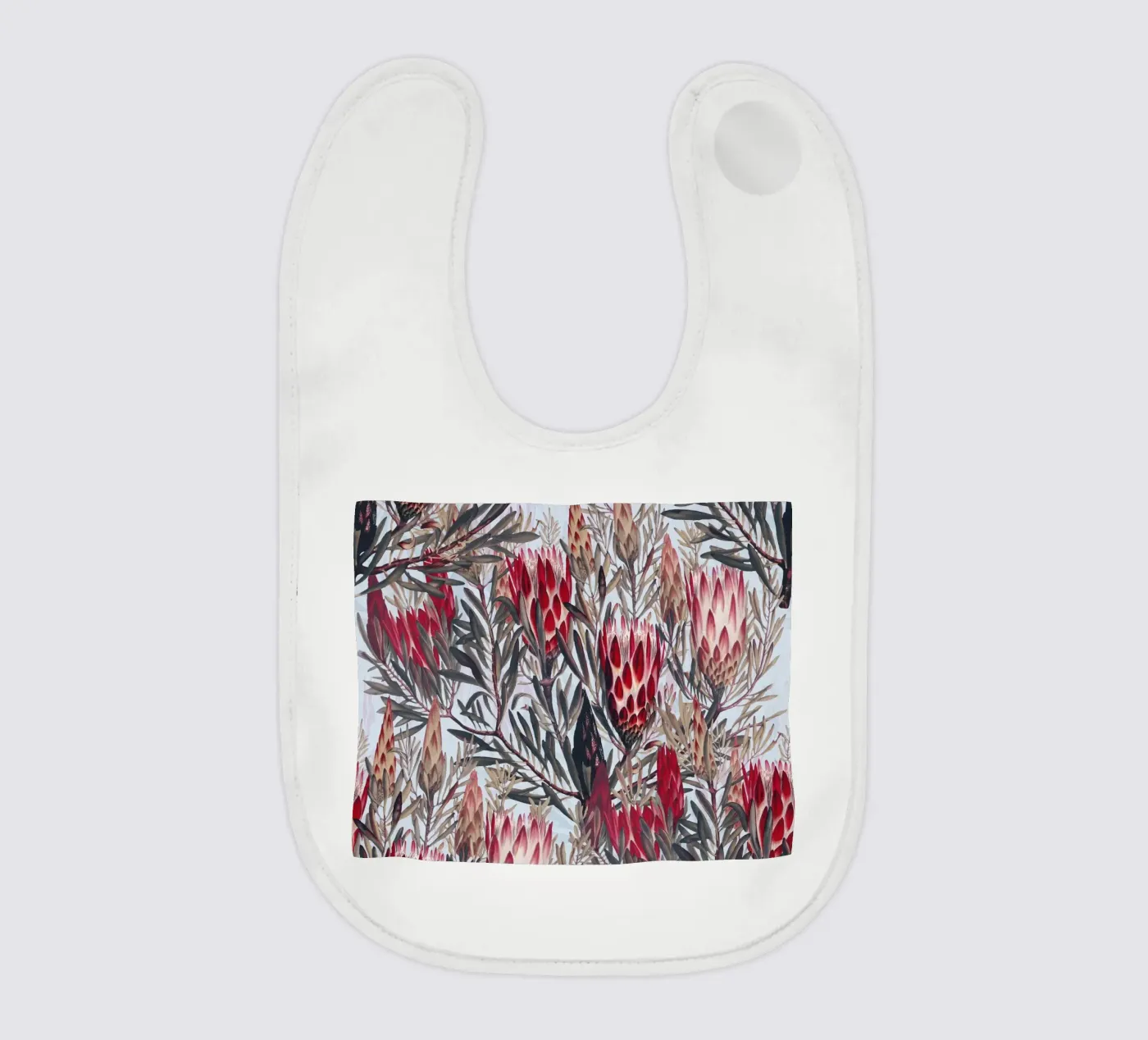 Protea Pattern II baby bib by burcukorkmazyurek