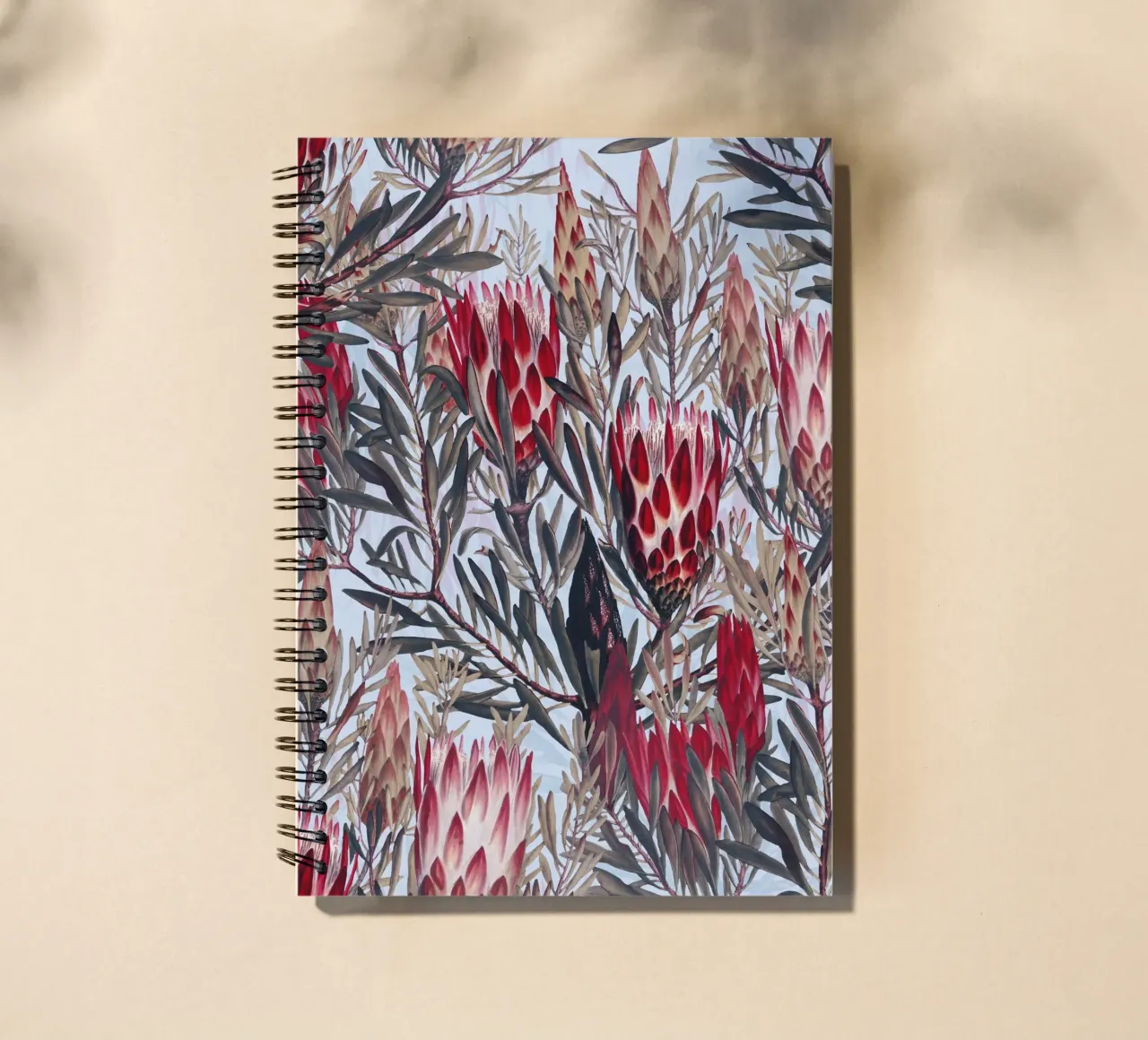Protea Pattern II spiral notebook by burcukorkmazyurek