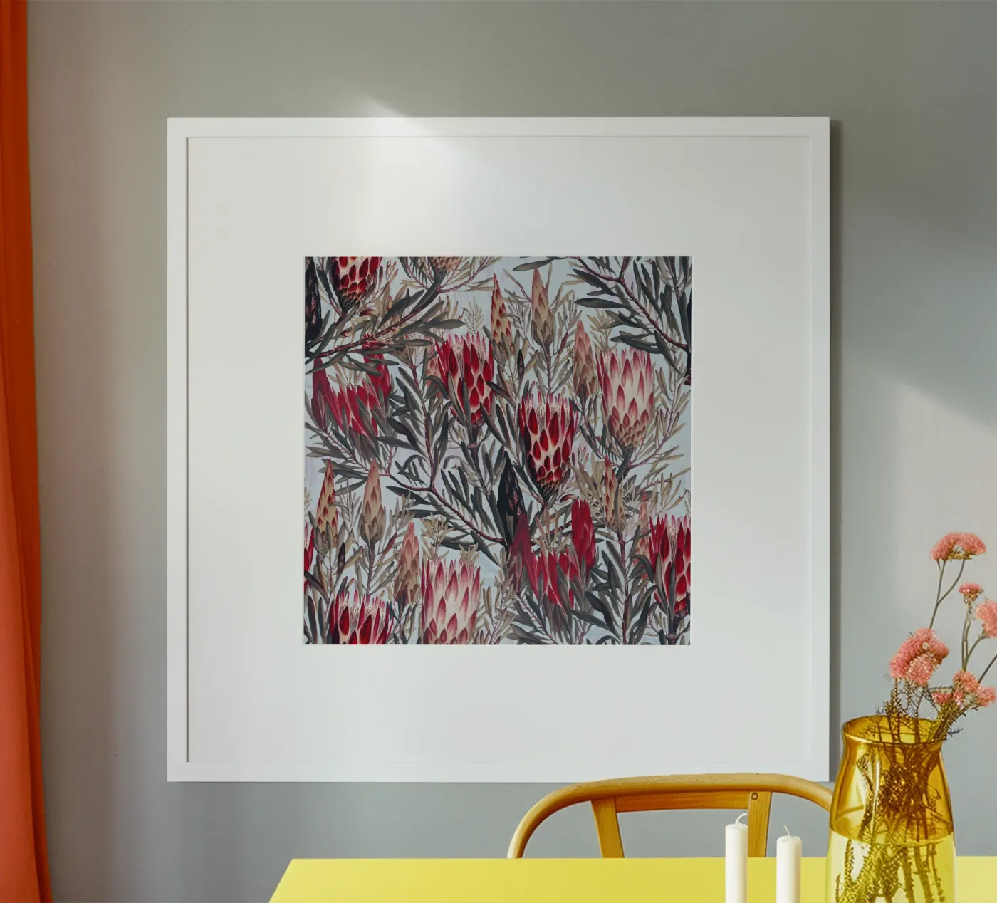 Protea Pattern II poster van burcukorkmazyurek