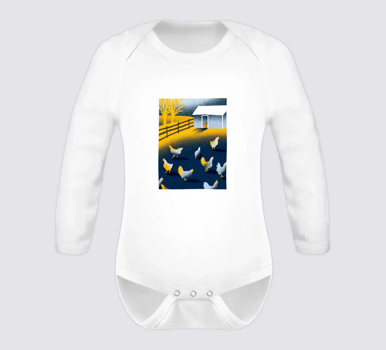 Duck Swim long-sleeve baby romper by SOUL SHOP