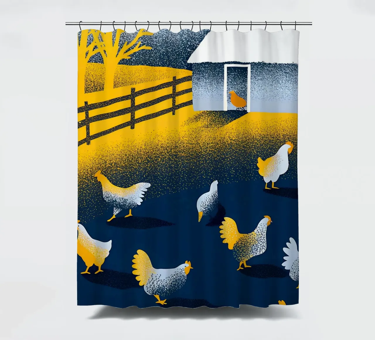 Duck Swim shower curtain by SOUL SHOP