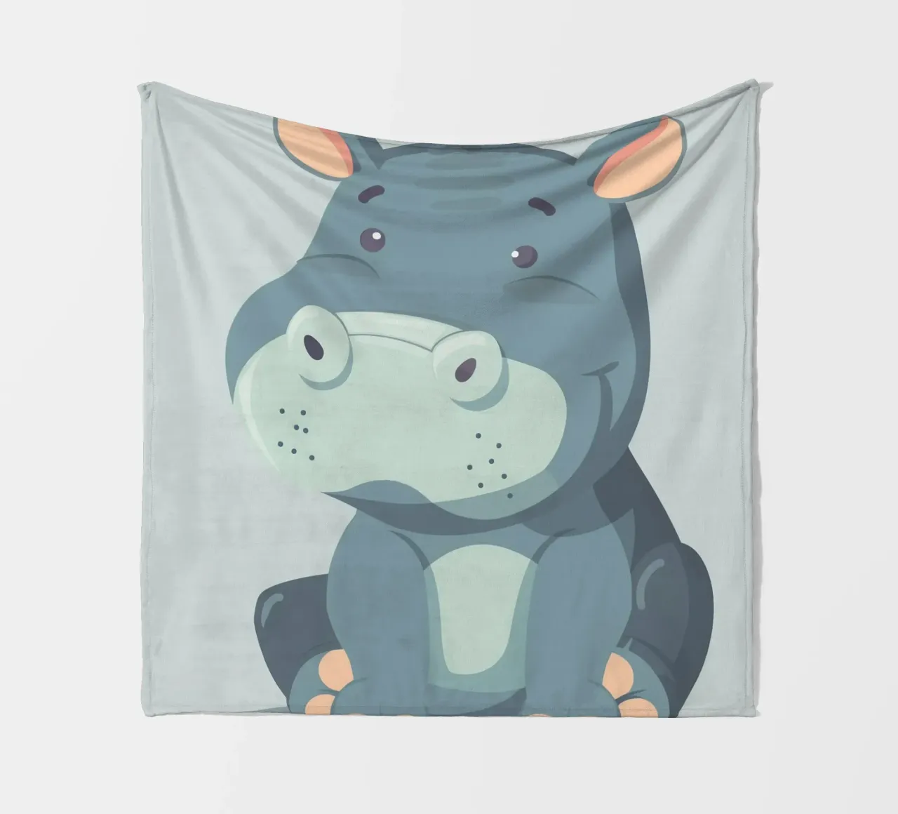 simpatico abbraccio di ippopotamo coperta in pile da DesignDoodle