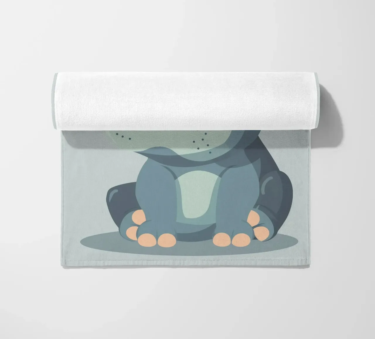 simpatico abbraccio di ippopotamo telo mare da DesignDoodle