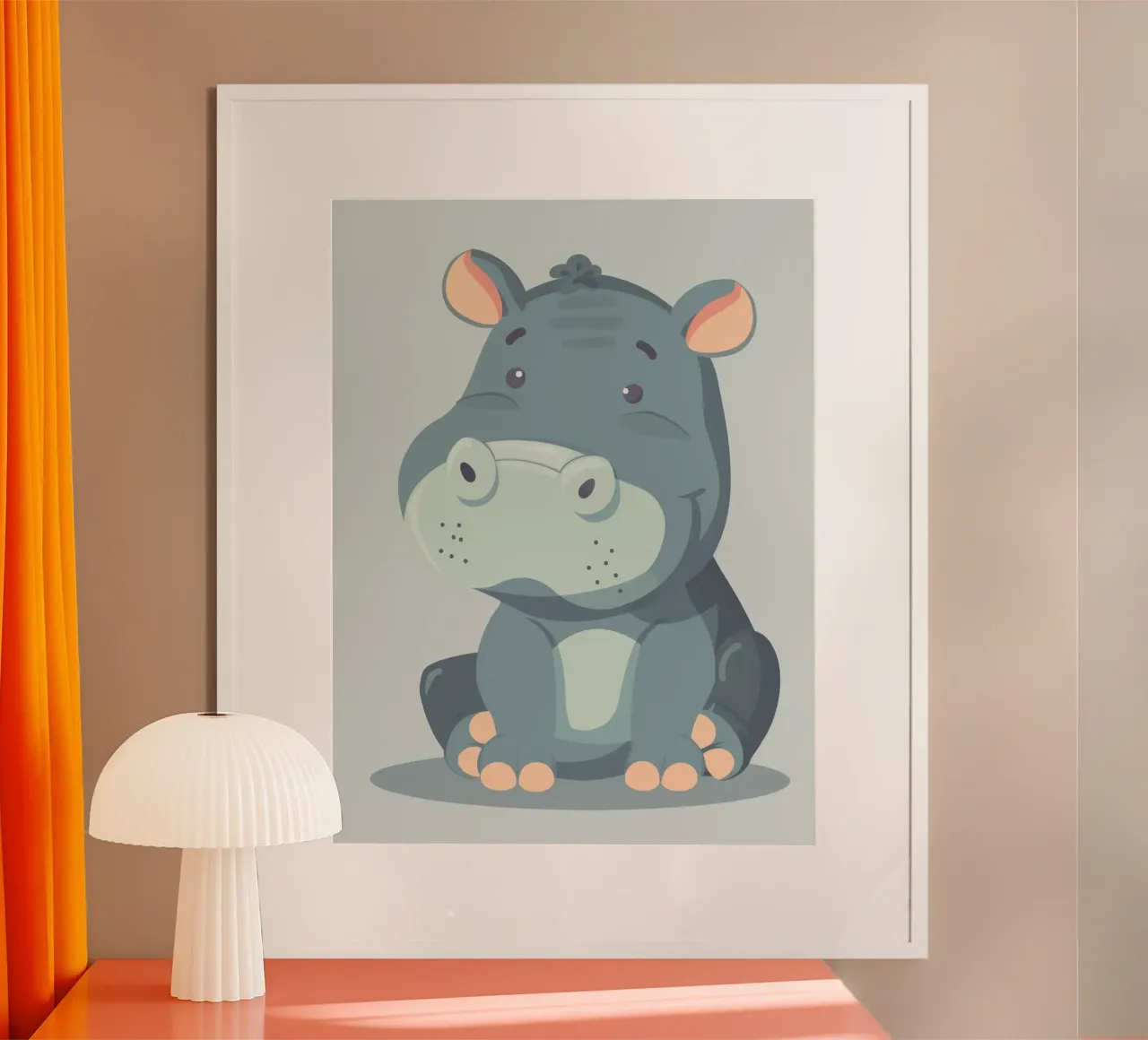 simpatico abbraccio di ippopotamo carta hahnemühle da DesignDoodle