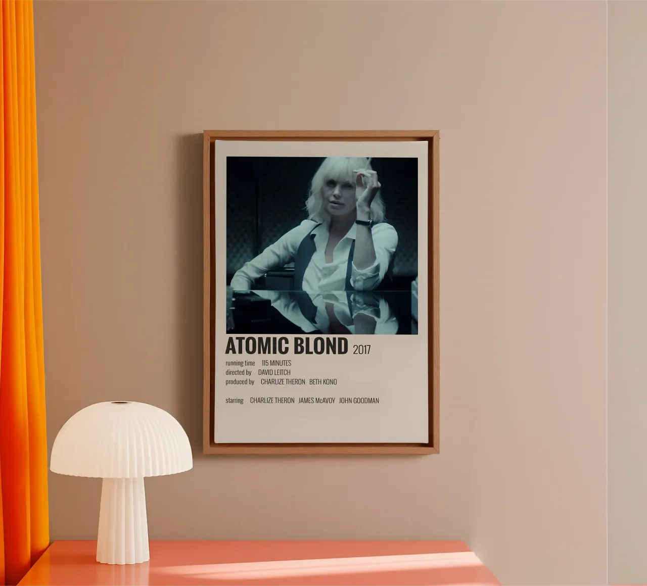 ATOMIC BLOND 2017 canvas with Floater frame by MVFminimalist