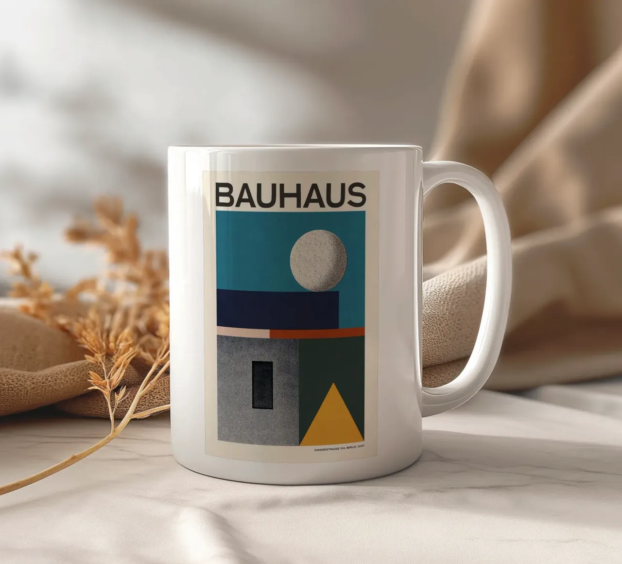 Bauhaus ceramic mug by Brooke