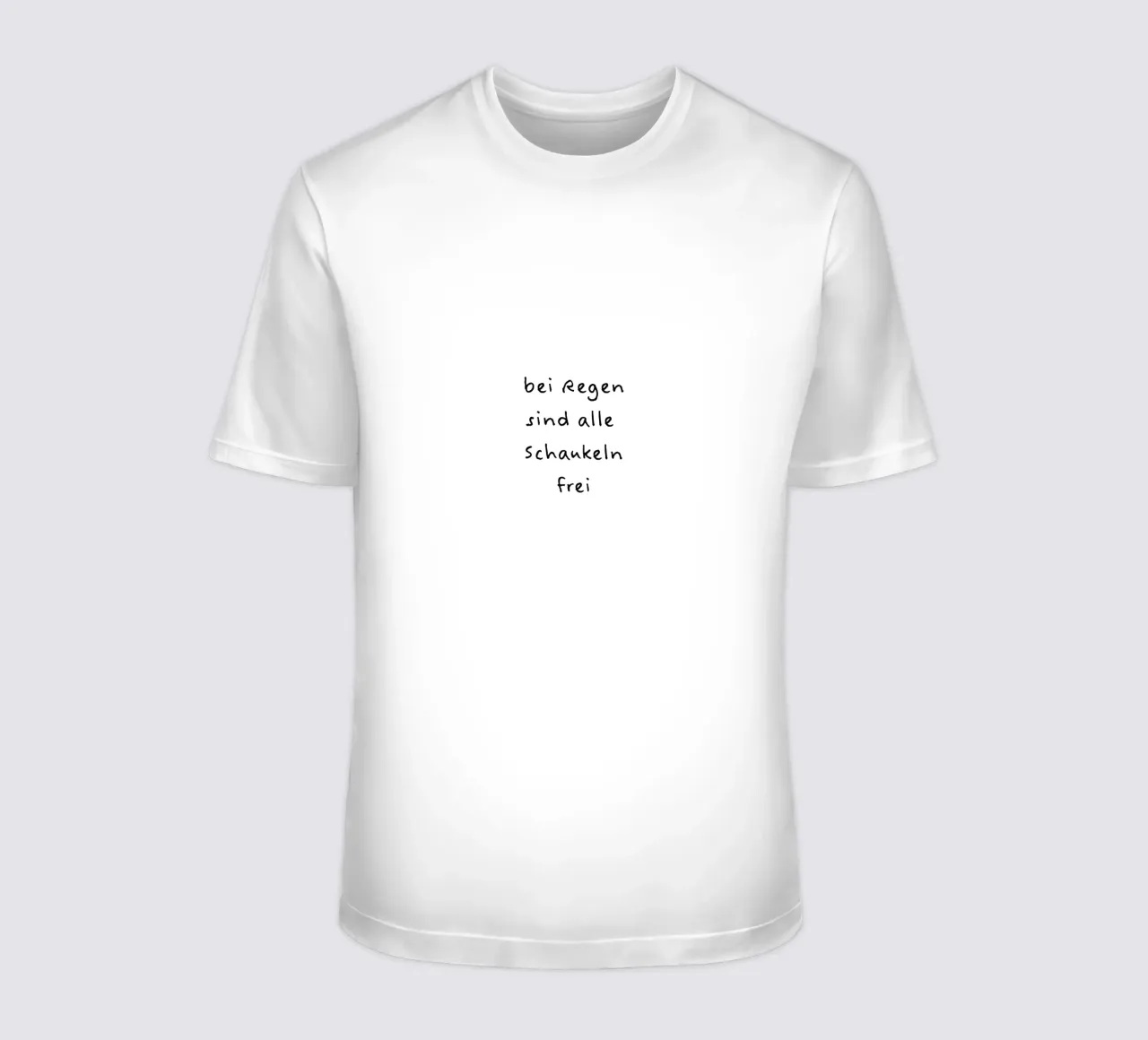 bei Regen sind alle Schaukeln frei. T-Shirt von FRICKE DESIGN